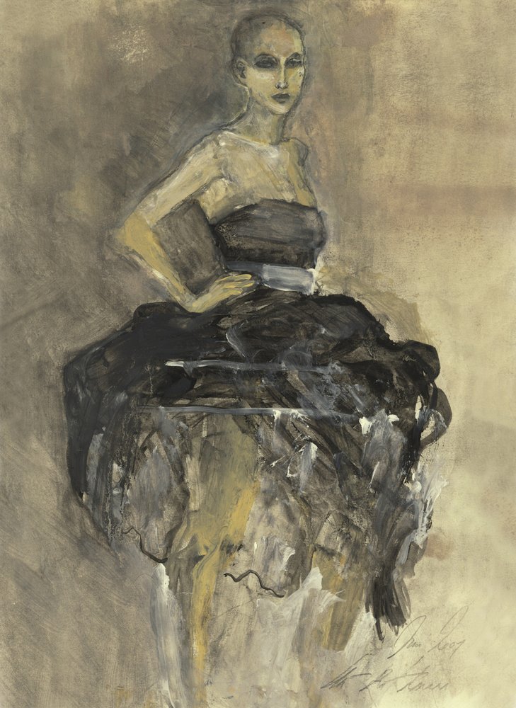 Mulher elegante de preto de Ute Rathmann