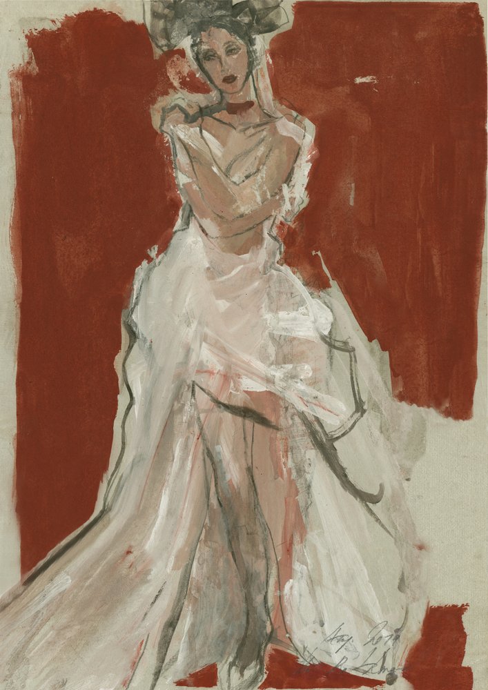 Vestido branco para mulher elegante de Ute Rathmann