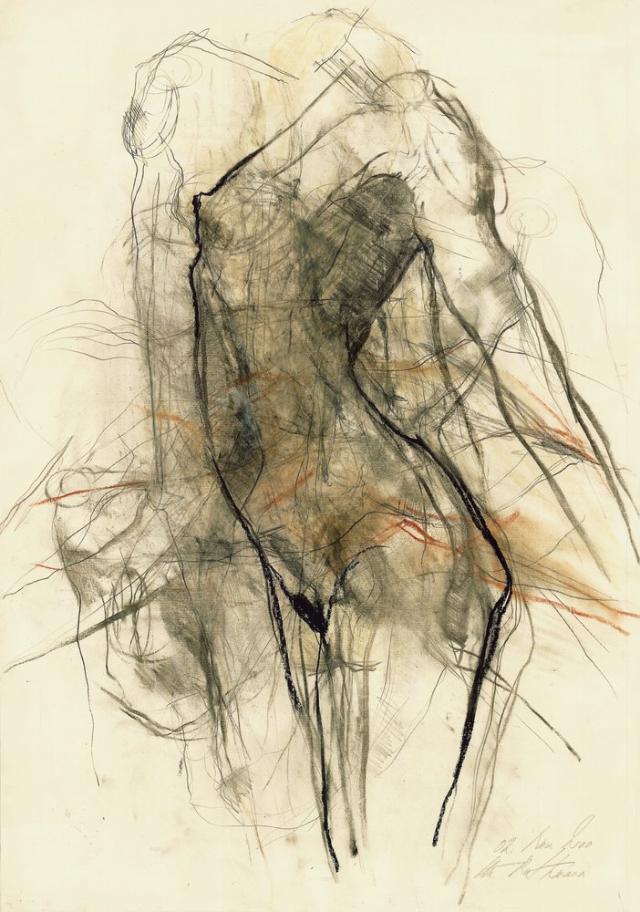 Nu feminino expressivo de Ute Rathmann