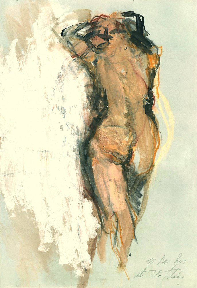 Nu feminino expressivo de Ute Rathmann