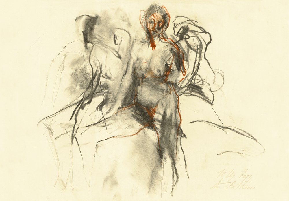 Desenho expressivo de figuras de Ute Rathmann