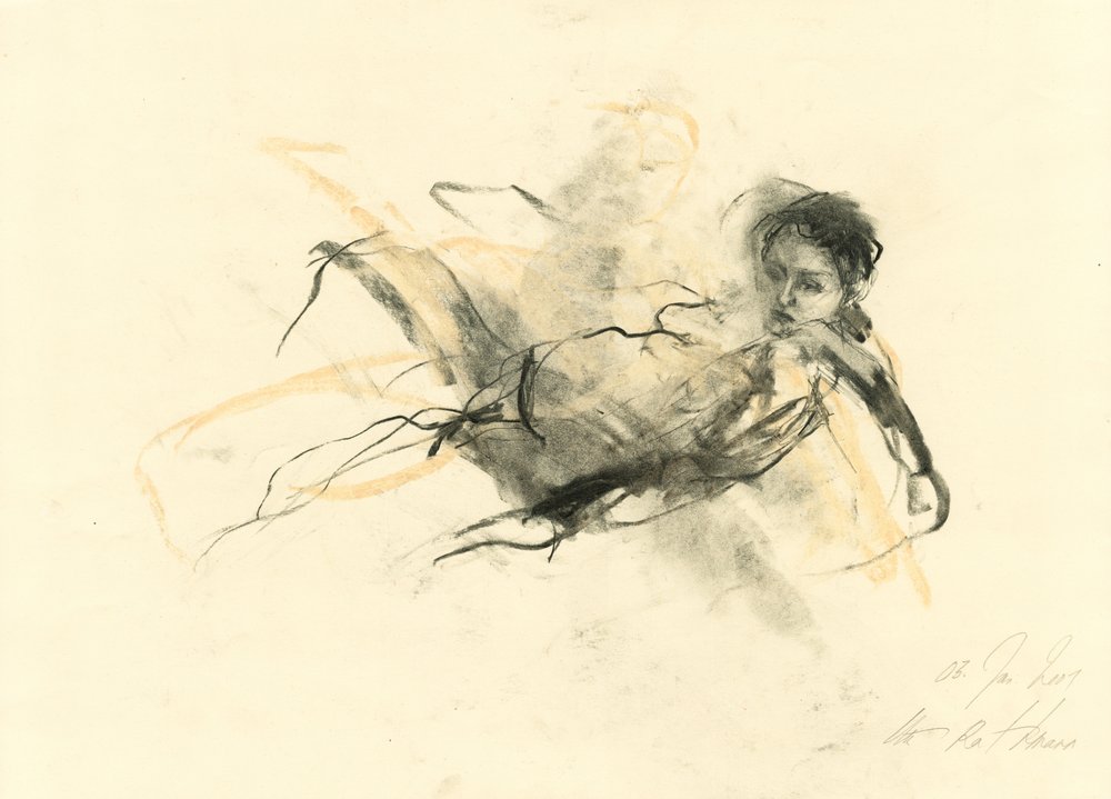 Esboço de um nu gracioso de Ute Rathmann