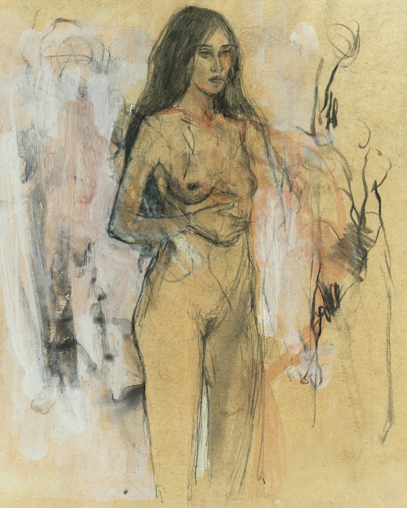 Figura nua com cabelo comprido de Ute Rathmann