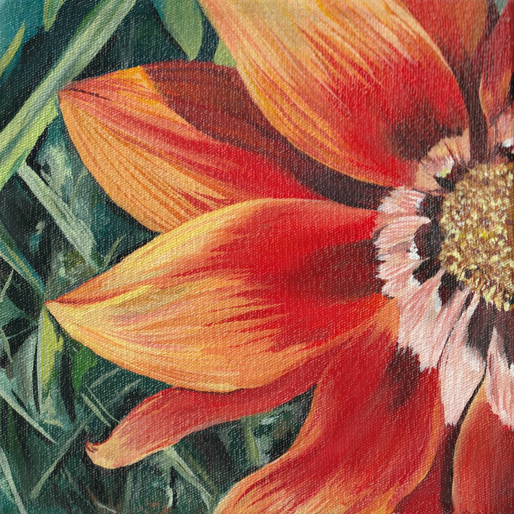 Flor laranja vibrante de Viccy Wanliss