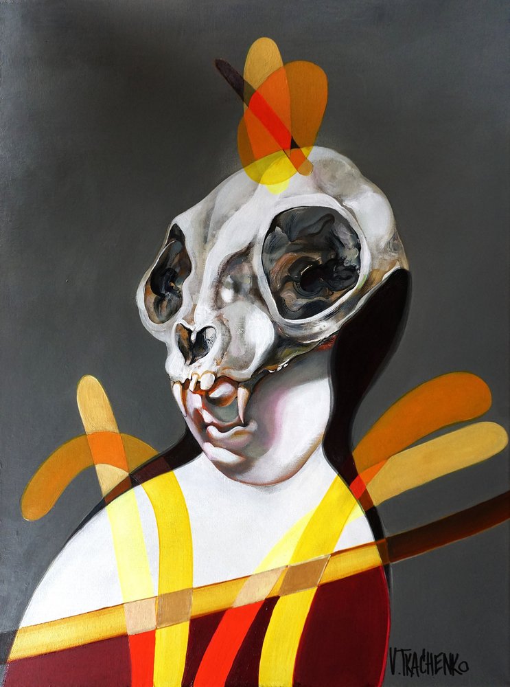 Figura abstrata de um crânio de Victor Tkachenko