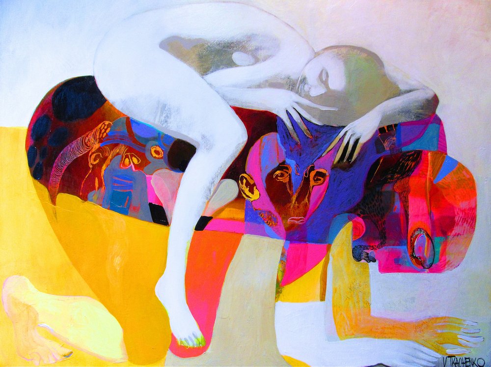 Figuras abstratas contemplativas de Victor Tkachenko