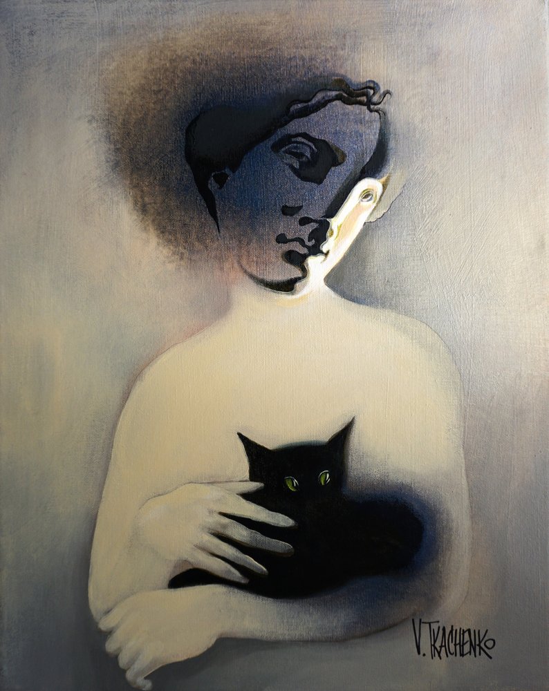Figura enigmática: Gato Preto de Victor Tkachenko