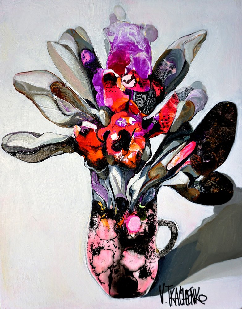 Flores abstratas vibrantes de Victor Tkachenko