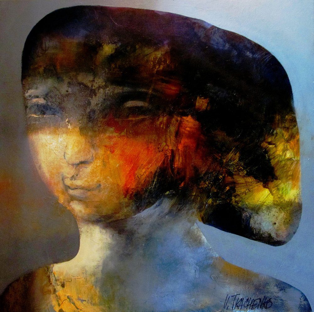 Retrato abstrato vibrante de Victor Tkachenko