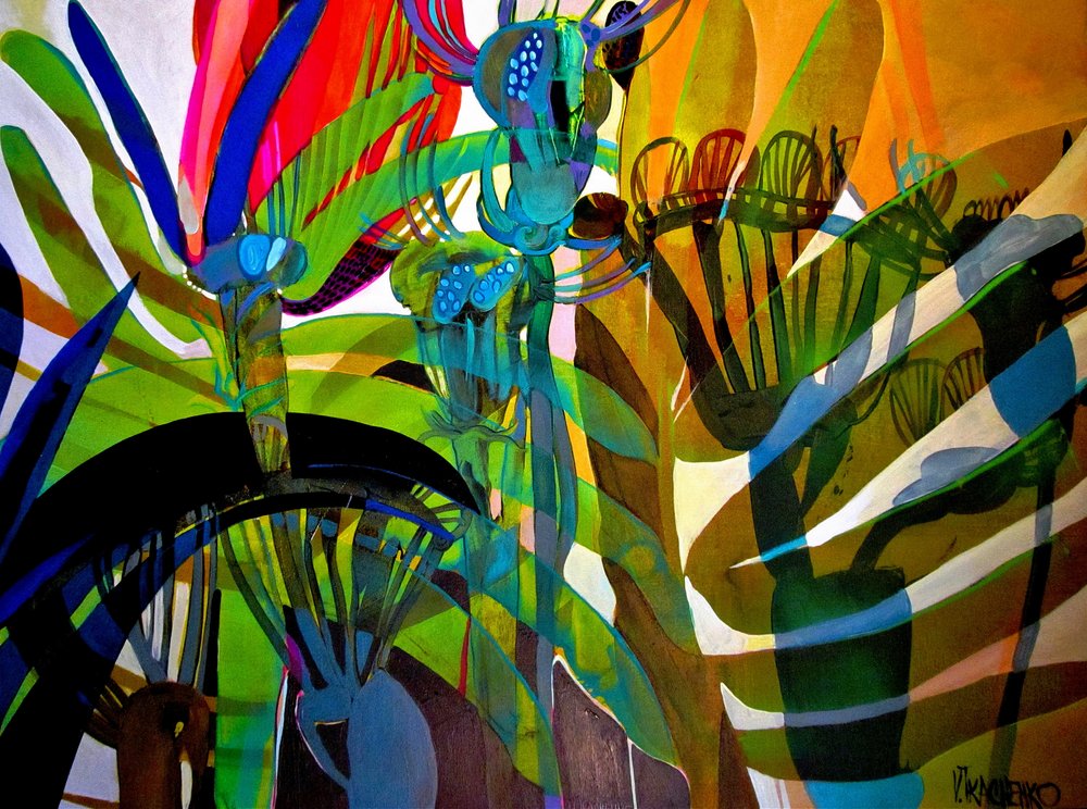 Formas vibrantes da selva de Victor Tkachenko