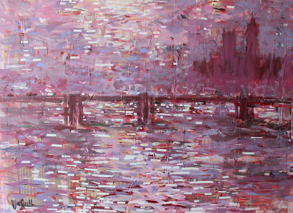 Reflexos da cidade cor-de-rosa de Wayne Sleeth