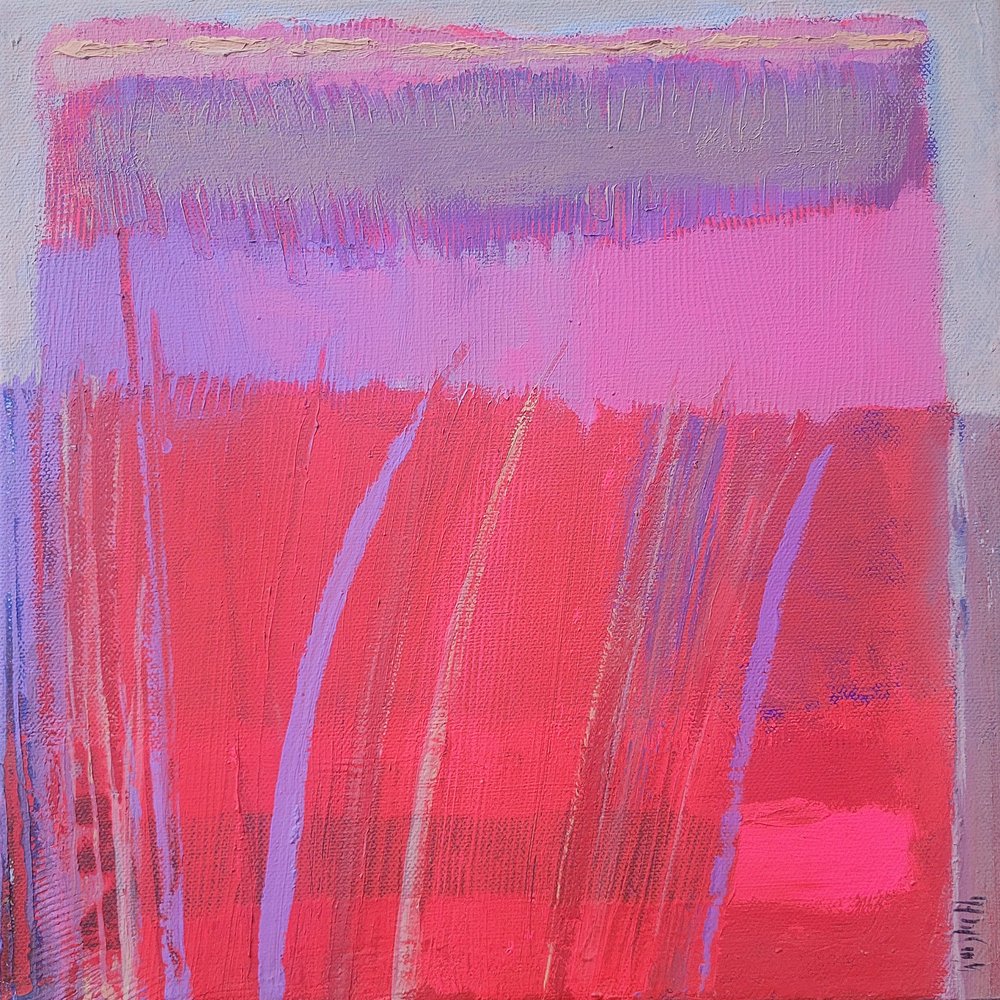 Vibrantes camadas abstractas cor-de-rosa de Wayne Sleeth