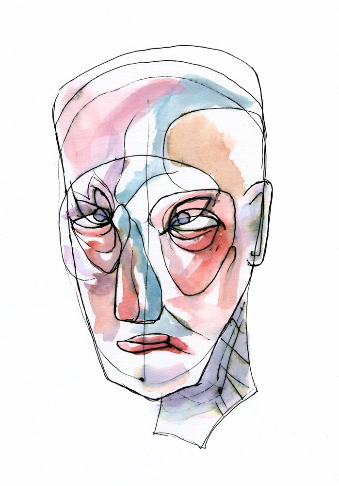 Rosto abstrato e expressivo de Wildemar Doomgriever