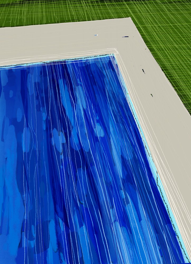 Linhas na água da piscina de XHOZUCAN