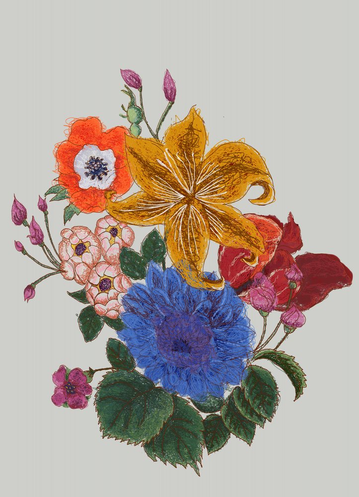 Ramo de flores vibrante de XHOZUCAN