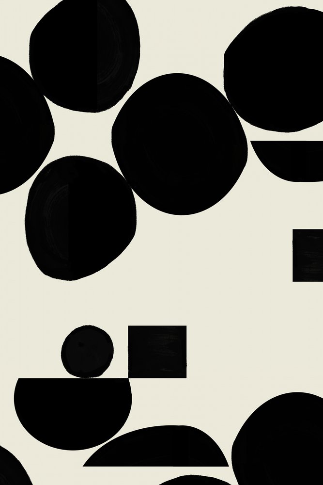 Formas abstratas em preto de cartissi