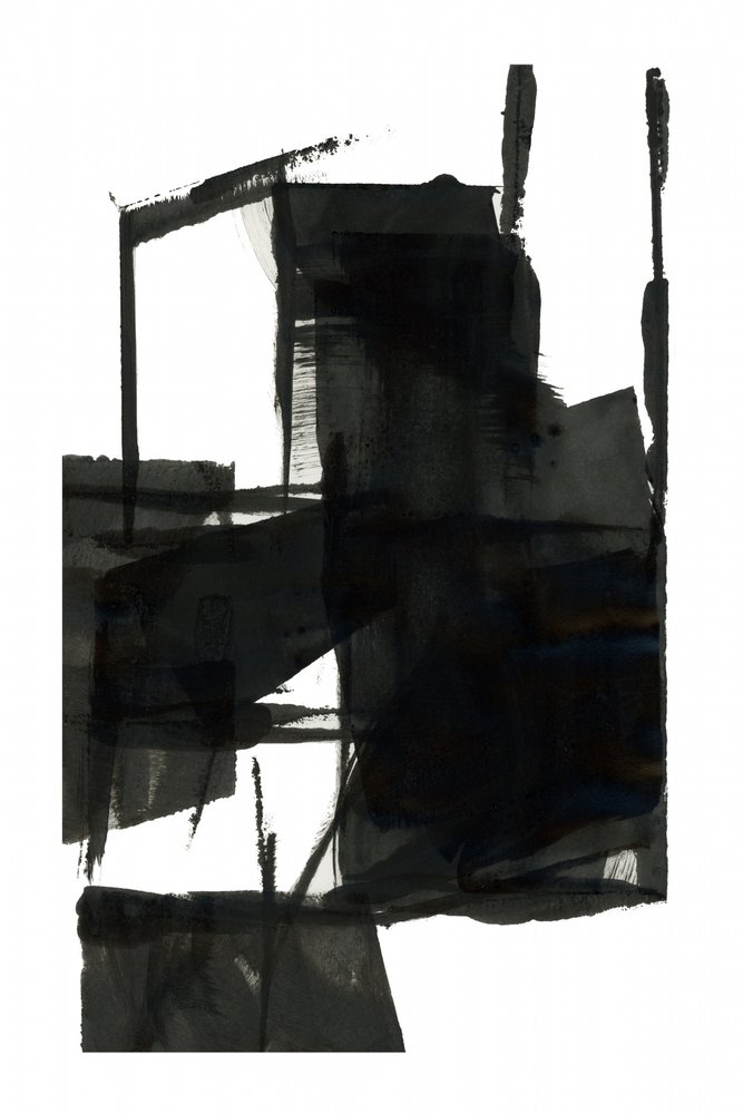 Estruturas abstratas em preto de cartissi