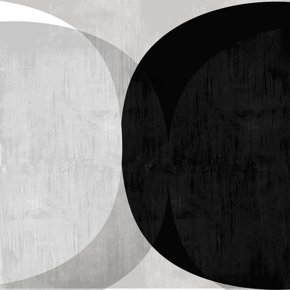 Curvas abstratas em preto e branco de cartissi