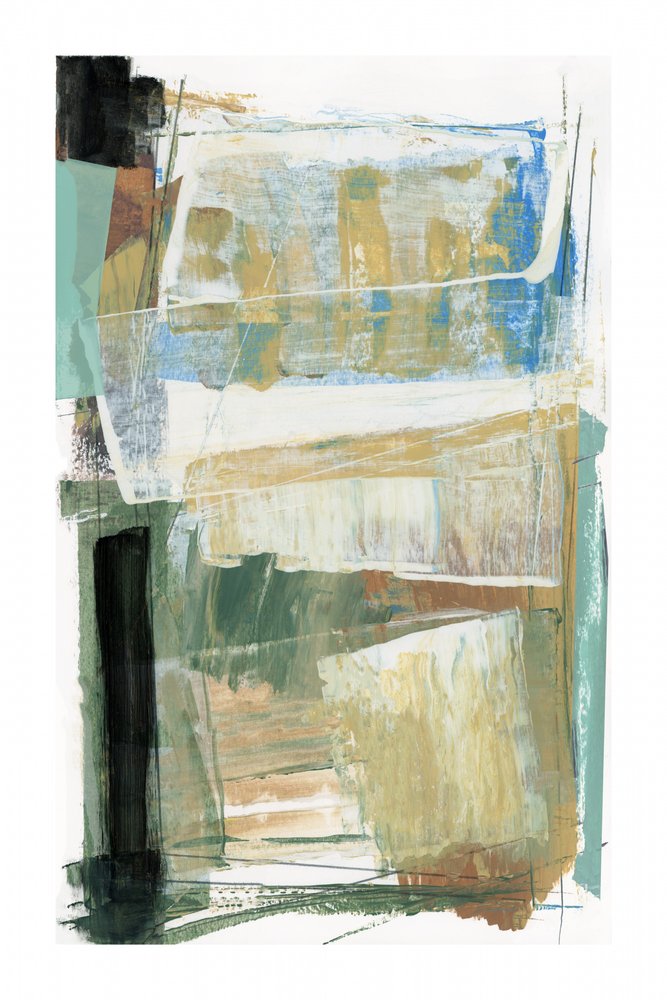 Camadas abstratas em azul e verde de cartissi