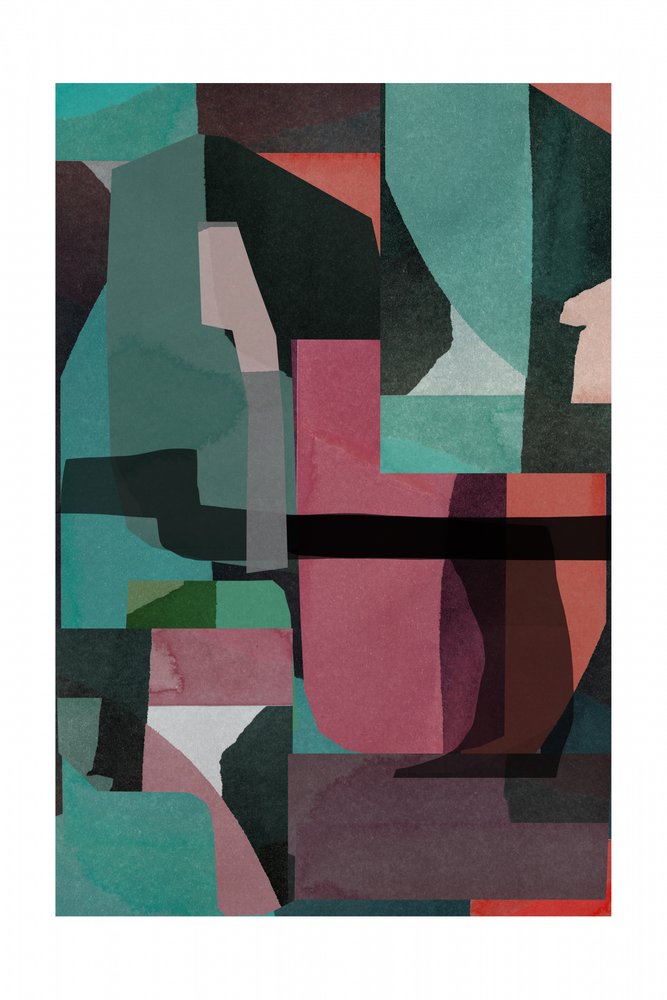 Colagem geométrica abstrata de cartissi