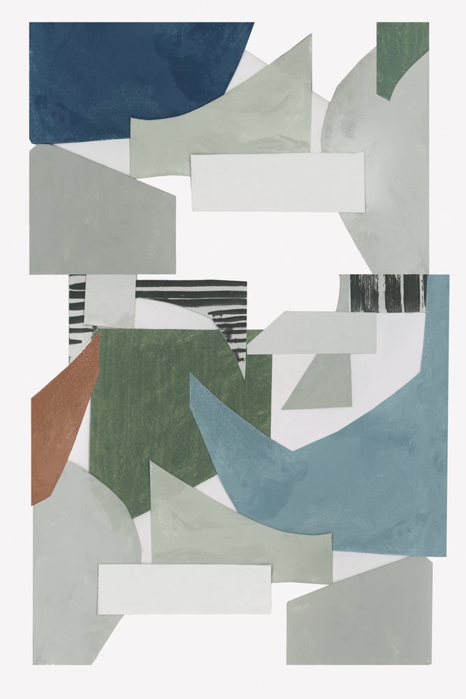 Colagem geométrica abstrata de cartissi