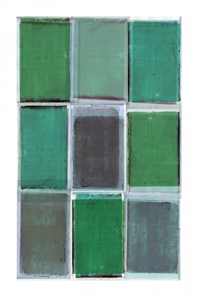 Camadas verdes abstratas de cartissi
