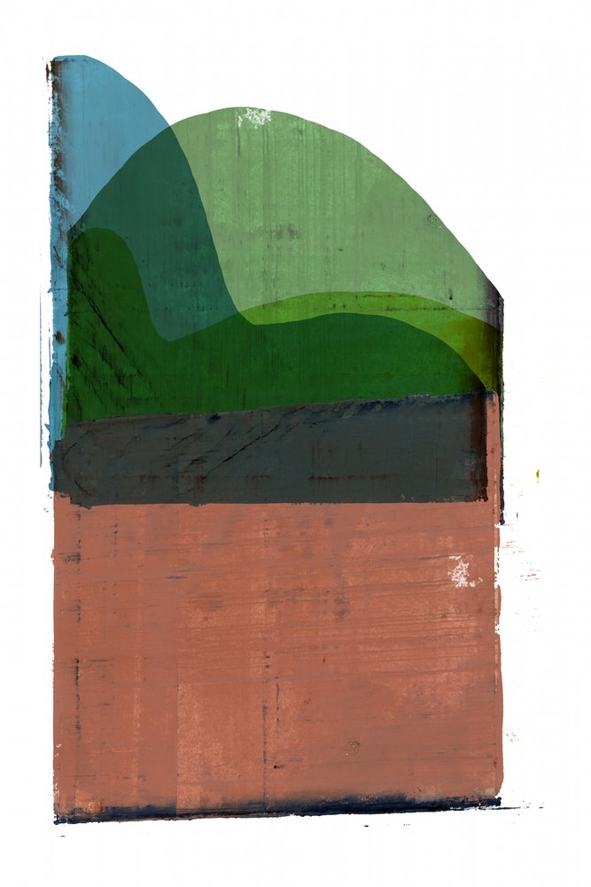 Paisagem abstrata em camadas de cartissi