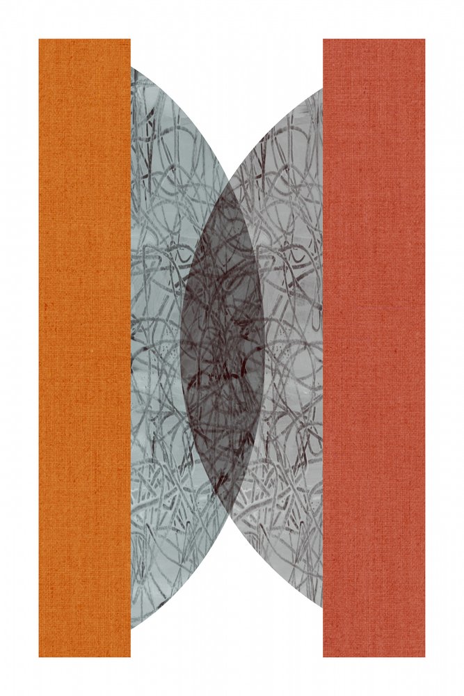 Geometria Abstrata em Laranja de cartissi