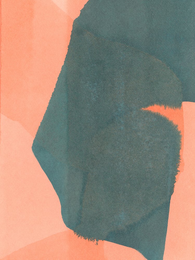 Lavagem de coral azul-petróleo abstrata de cartissi