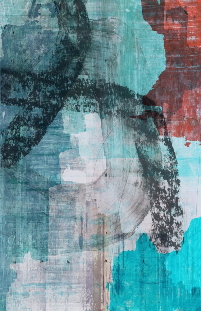 Grunge abstrato em azul-petróleo de cartissi
