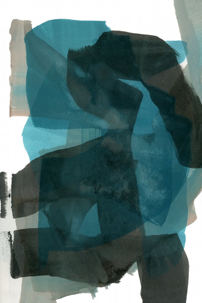 Camadas abstratas em azul-petróleo de cartissi