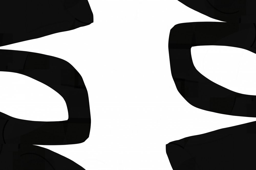 Curvas abstratas em preto de cartissi