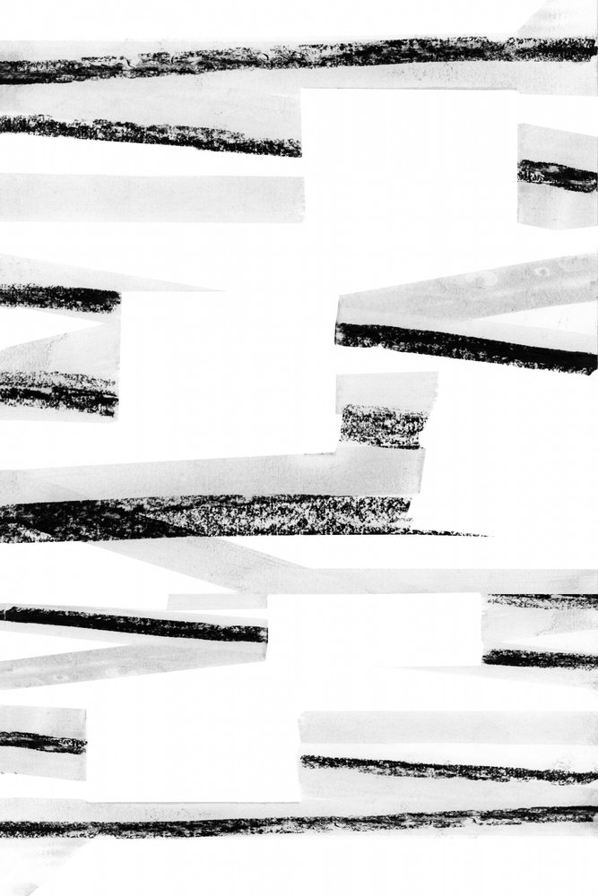 Linhas abstratas em preto e branco de cartissi
