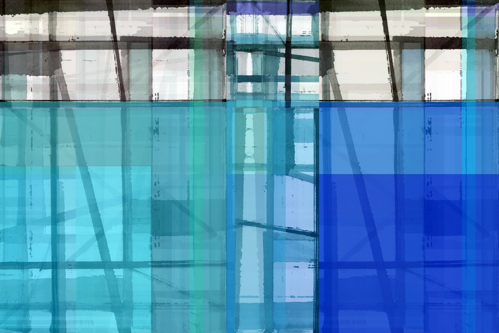 Abstração geométrica azul de cartissi
