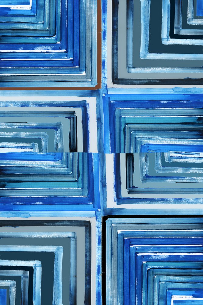 Fluxo geométrico azul de cartissi