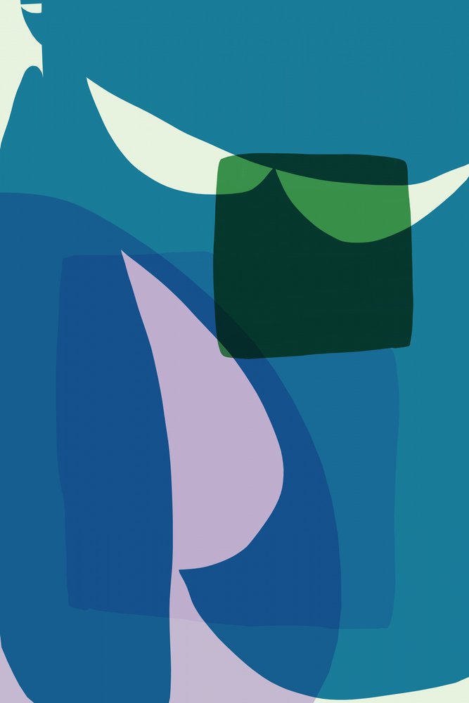 Camadas abstratas em azul e verde de cartissi