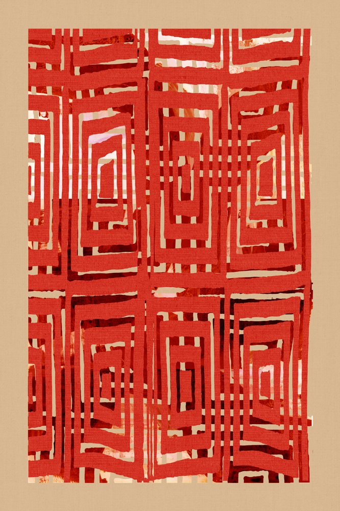 Geometria em vermelho vivo de cartissi