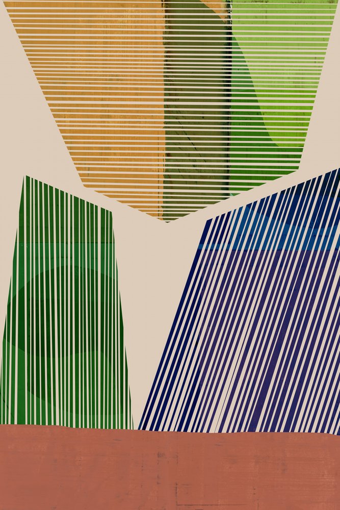 Formas coloridas às riscas de cartissi