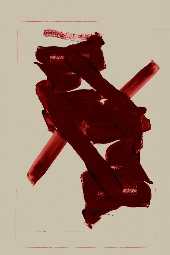 Traços abstratos em vermelho de cartissi