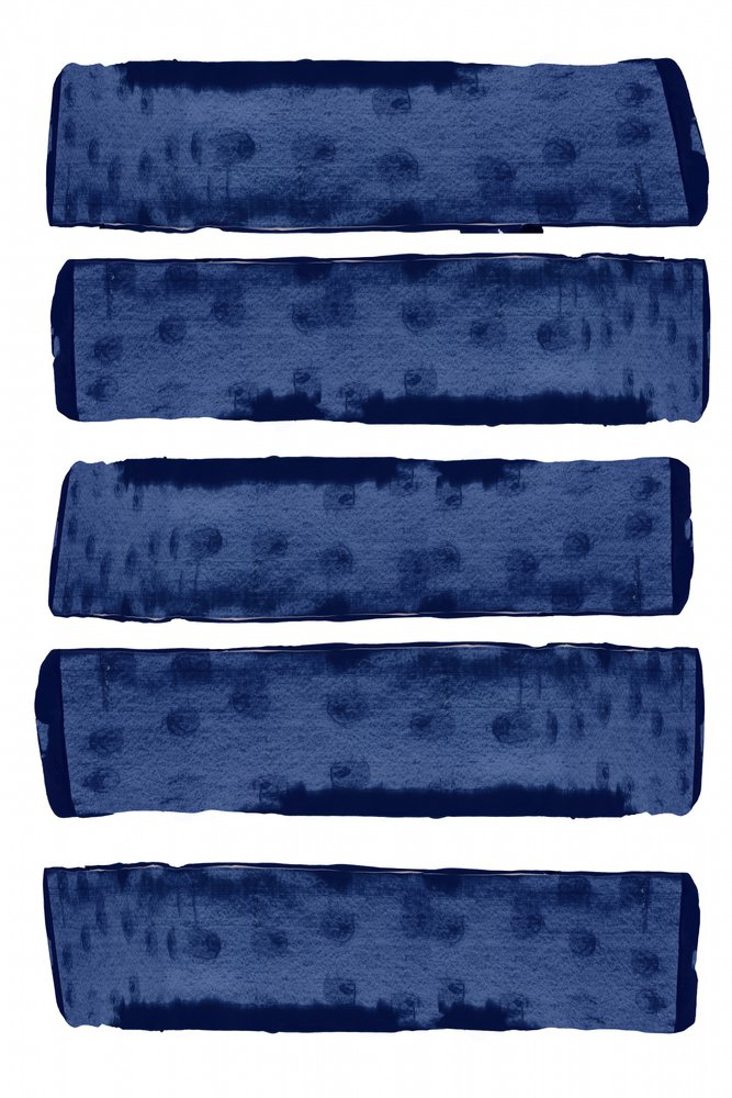 Pinceladas em azul escuro de cartissi