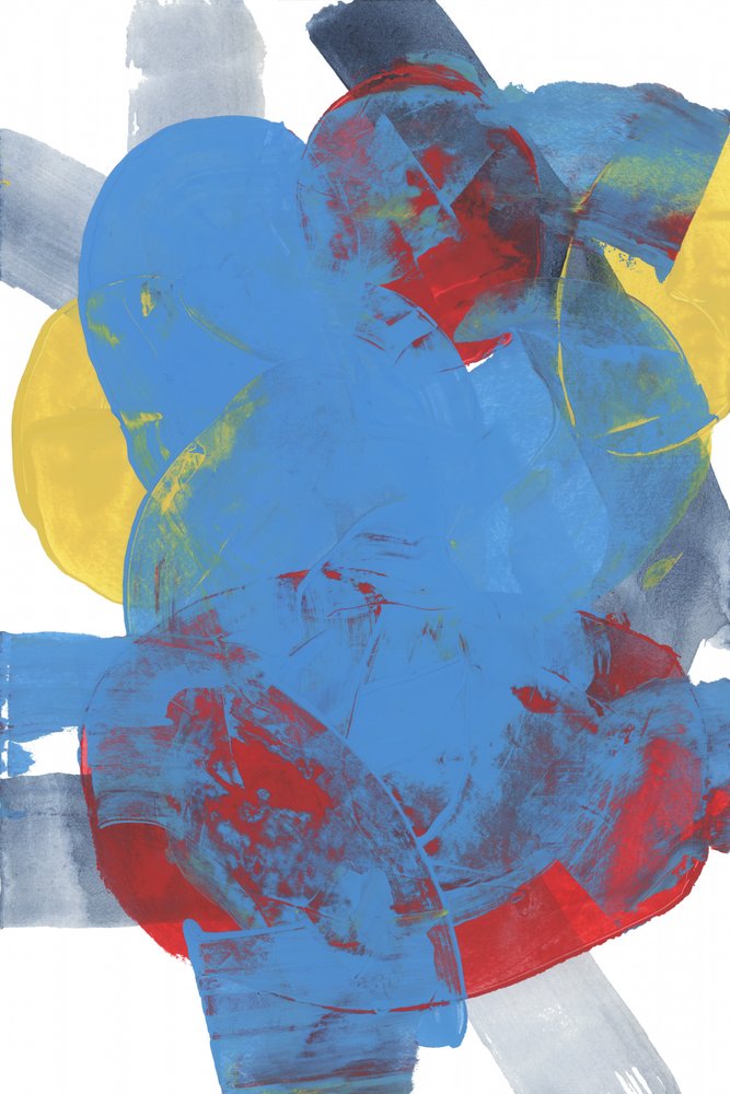 Azul Dinâmico e Vermelho Abstrato de cartissi