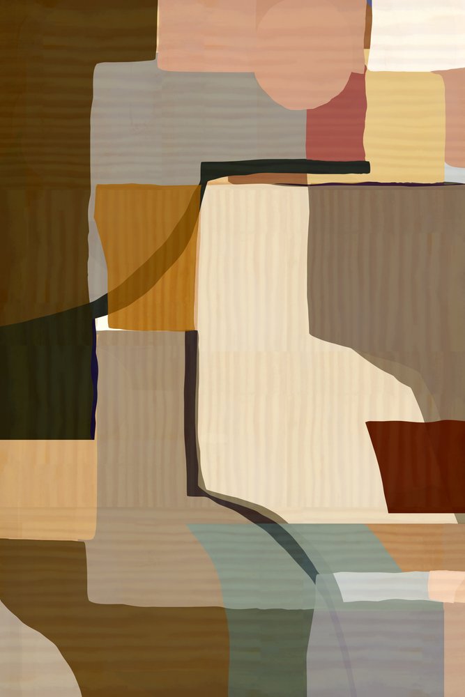 Blocos abstratos em tons terrosos de cartissi