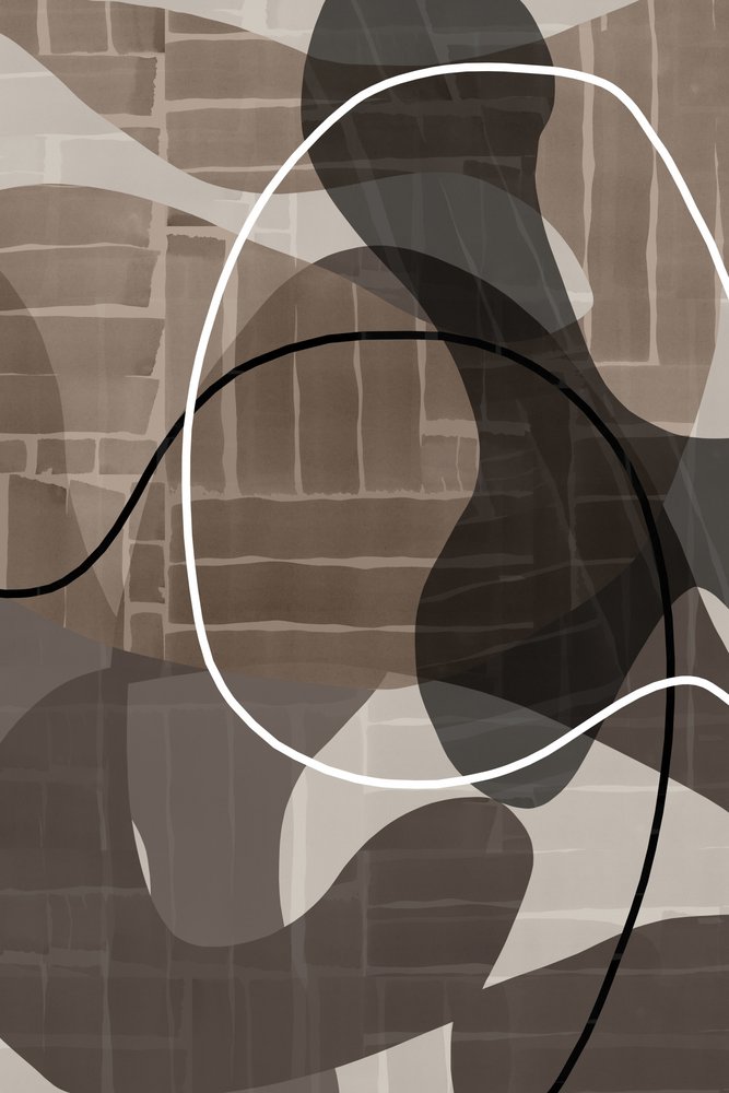 Curvas abstratas com tons terrosos de cartissi