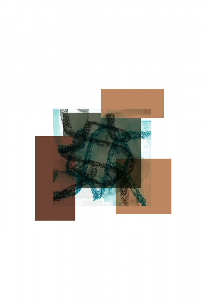 Geometria abstrata com tons terrosos de cartissi