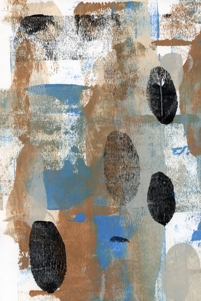 Folhas abstratas com tons terrosos de cartissi