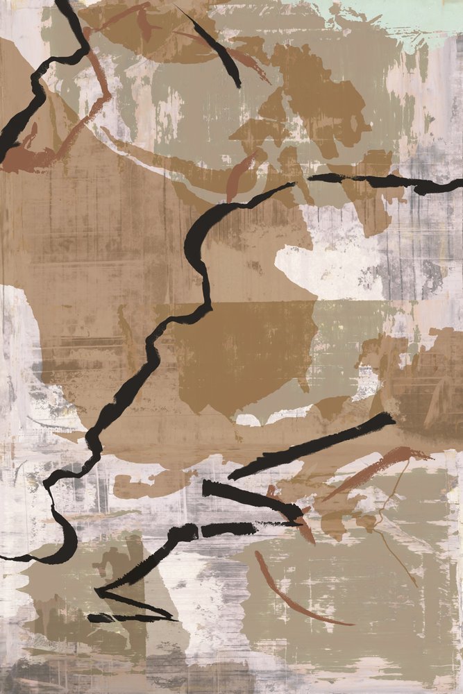 Linhas abstratas com tons terrosos de cartissi