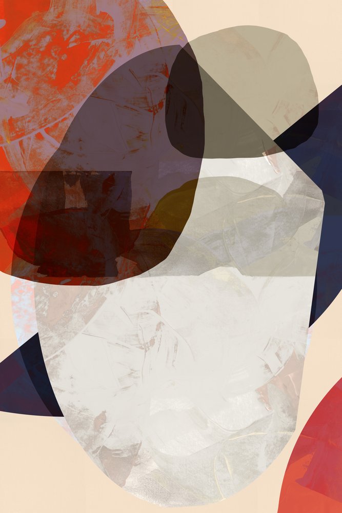 Formas abstratas com tons terrosos de cartissi