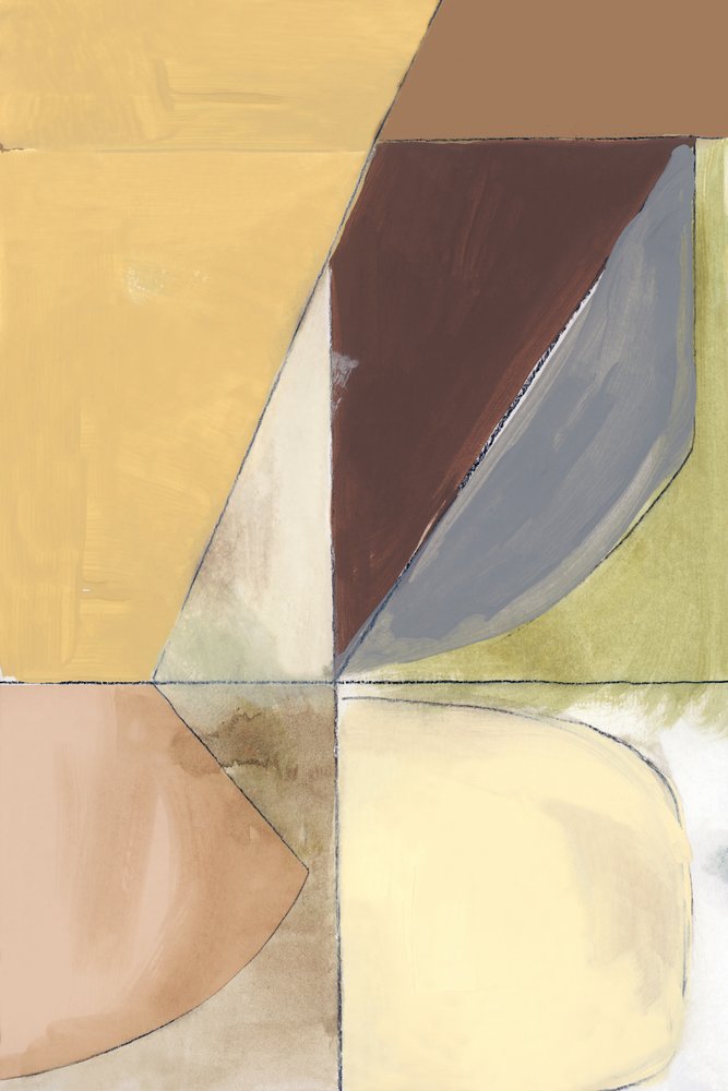 Abstrato geométrico com tons terrosos de cartissi