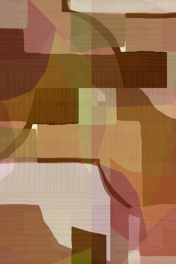 Abstrato em camadas com tons terrosos de cartissi