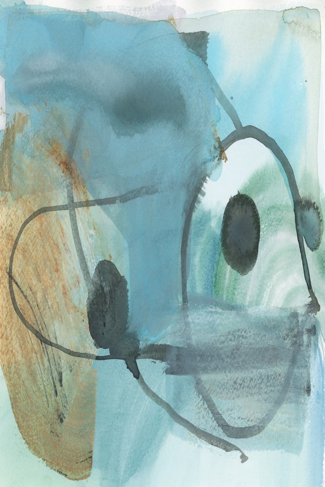Abstrato em azul-petróleo fluido de cartissi